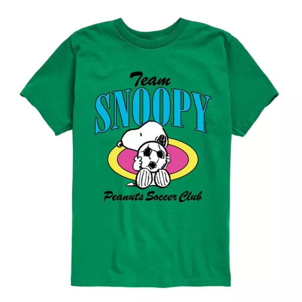 

Футболка с принтом «Peanats Team Snoopy Soccer» для мальчиков 8-20 лет Licensed Character, зеленый