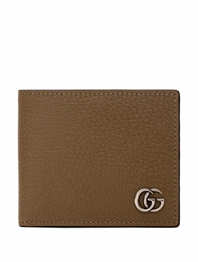 

Кожаное портмоне GG Marmont Gucci, бежевый