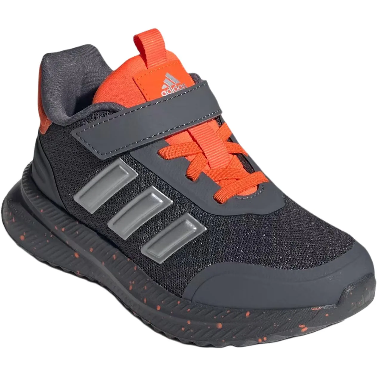 Adidas Детские кроссовки для бега X_PLRPATH с низким верхом, дышащие, черно-оранжевые — фото 4