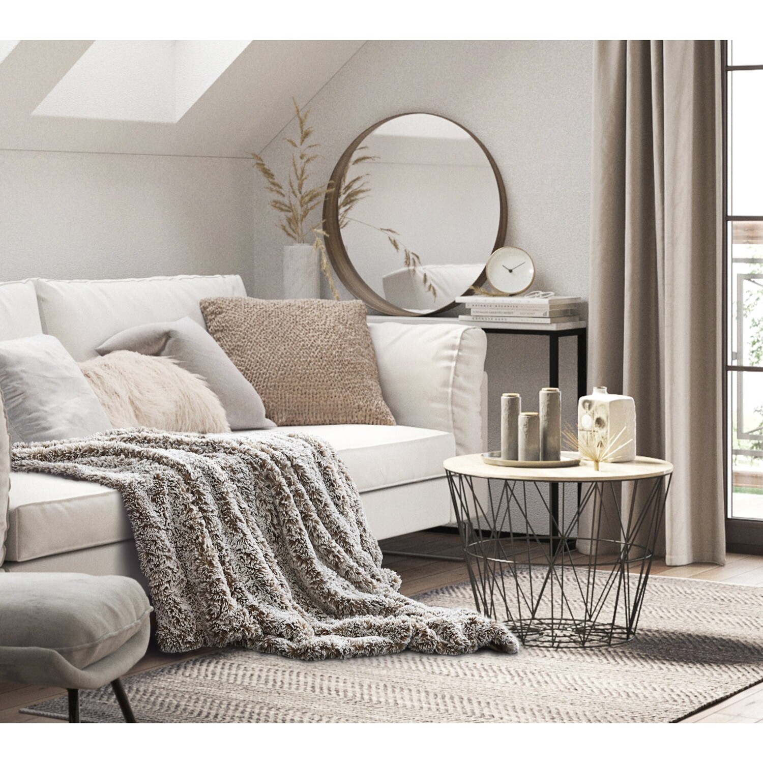 

Вязаный плед Inspired Home Johnpaul, цвет Brown