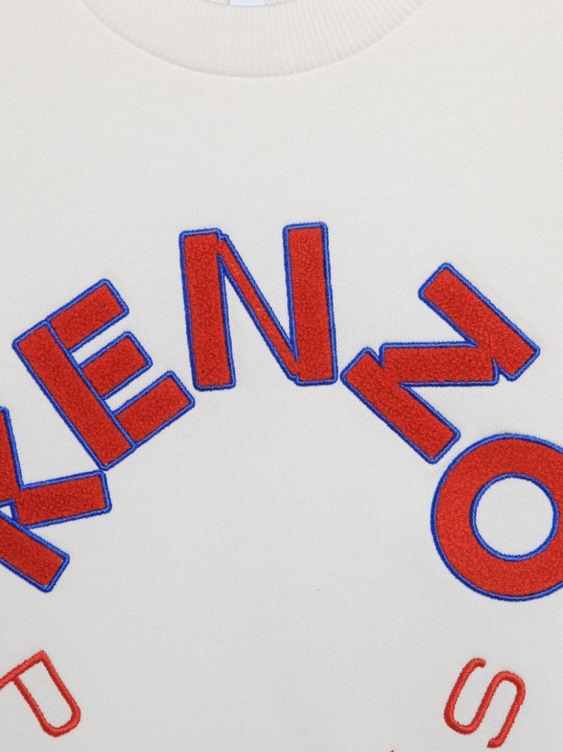 Kenzo Kids толстовка с вышитым логотипом, нейтральный цвет — фото 3