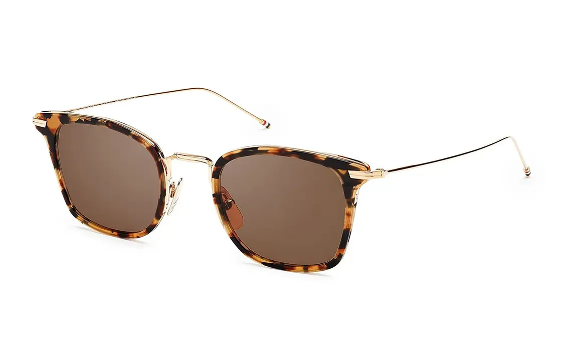 

THOM BROWNE Солнцезащитные очки унисекс в черепаховом цвете, Tortoiseshell