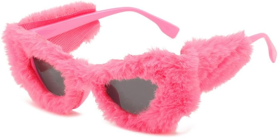 

Женские солнцезащитные очки «кошачий глаз» с мягким мехом, в стиле ретро, ​​роскошные, модные, для активного отдыха, путешествий, вечеринок, с защитой от УФ-излучения UV400 generic, Purple Gray