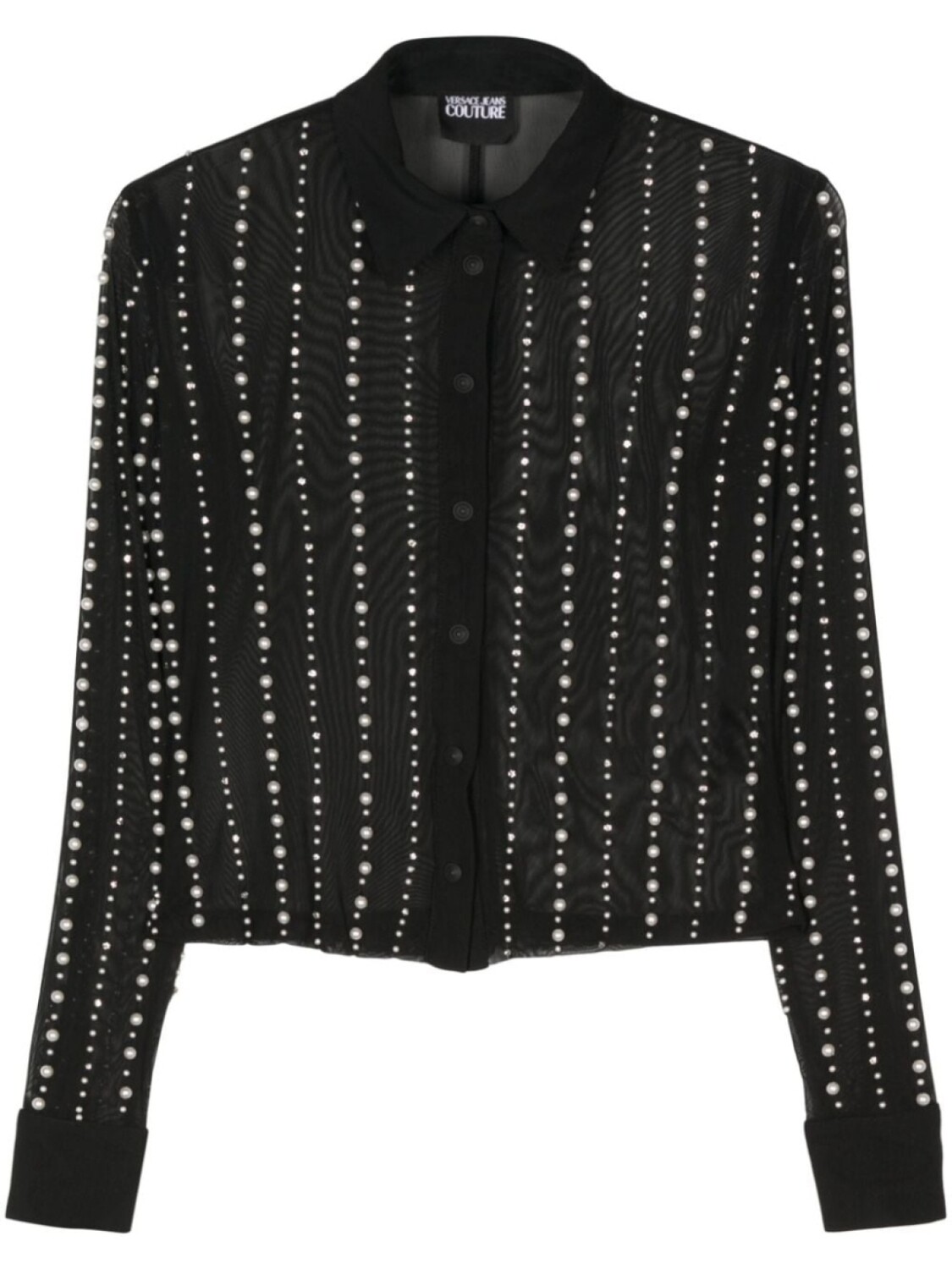 

Versace Jeans Couture рубашка с искусственным жемчугом, черный