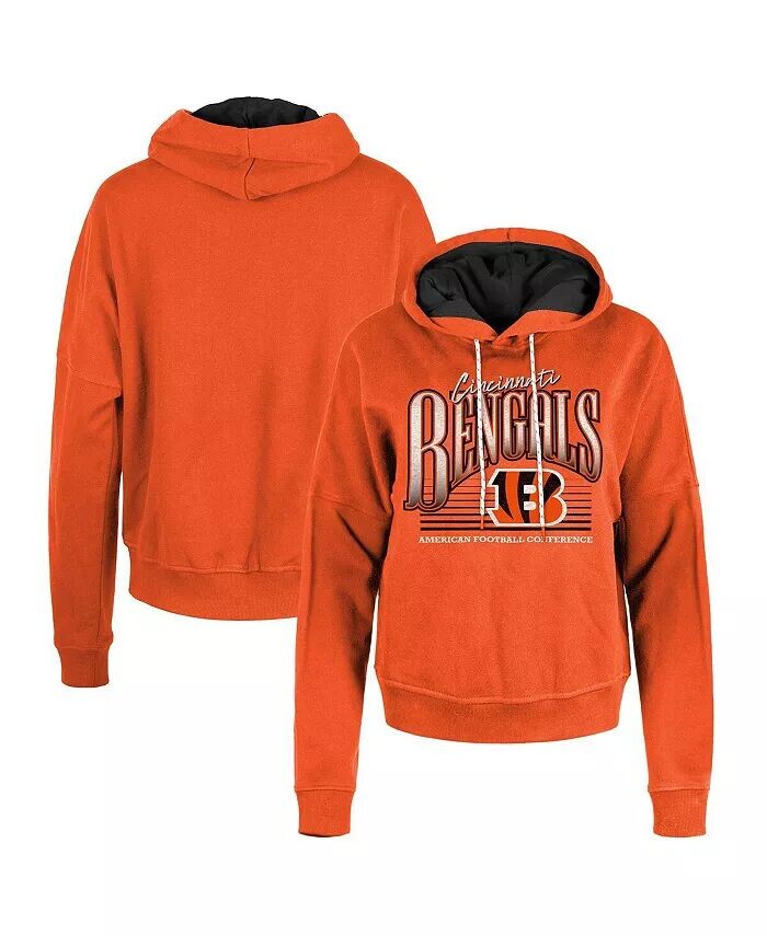 

Женская оранжевая толстовка с капюшоном Cincinnati Bengals с капюшоном New Era