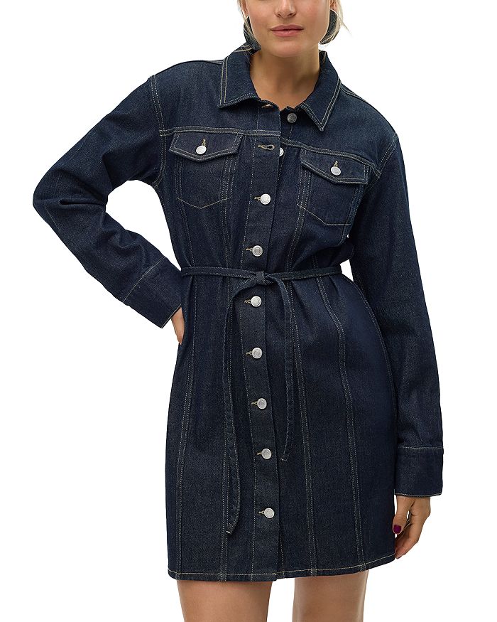 

Джинсовое платье с длинными рукавами Vero Moda, синий