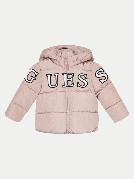 

Пуховик стандартного кроя Guess, розовый