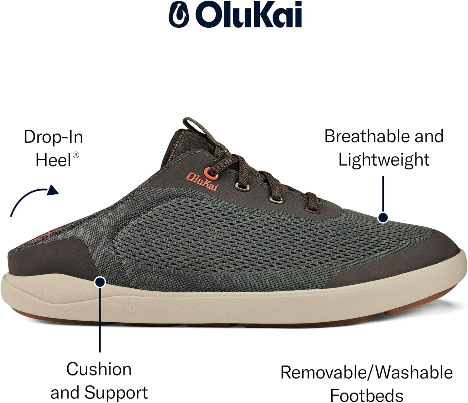 Мужские водные кроссовки OLUKAI 'Ahi, готовые для воды, с индивидуальной шнуровкой, легкие и дышащие, с улучшенным сцеплением и устойчивостью — фото 4