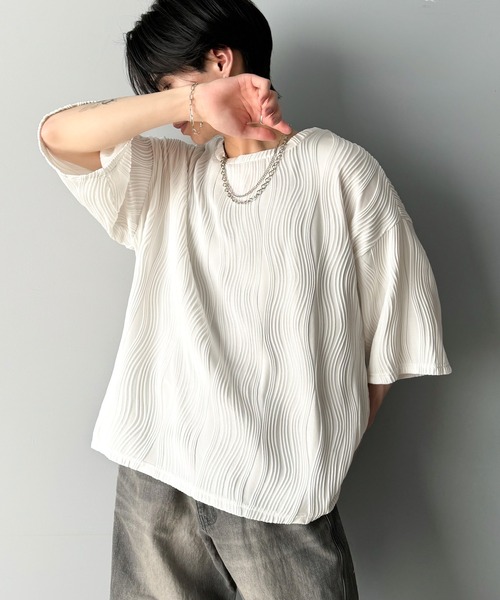 

Мужская футболка с короткими рукавами, жаккардовый узор Classicalelf, кремовый