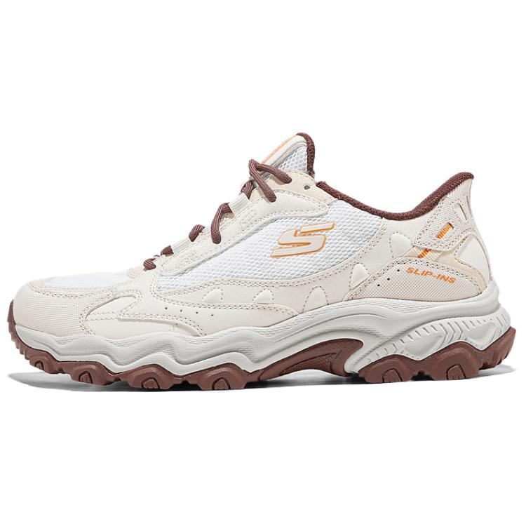 Женские походные кроссовки Skechers с амортизацией противоскользящие, серо-коричневый