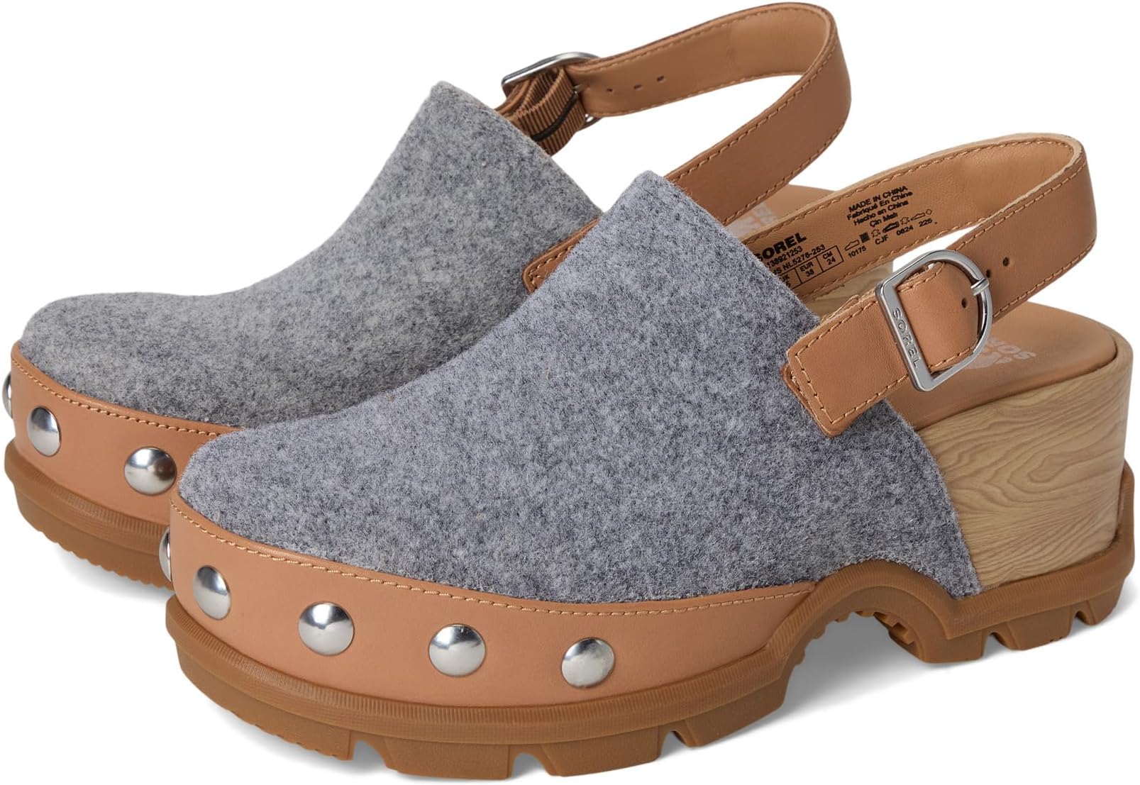 Сабо SOREL Roam'n Clog Felt, цвет Tawny Buff/Gum 2
