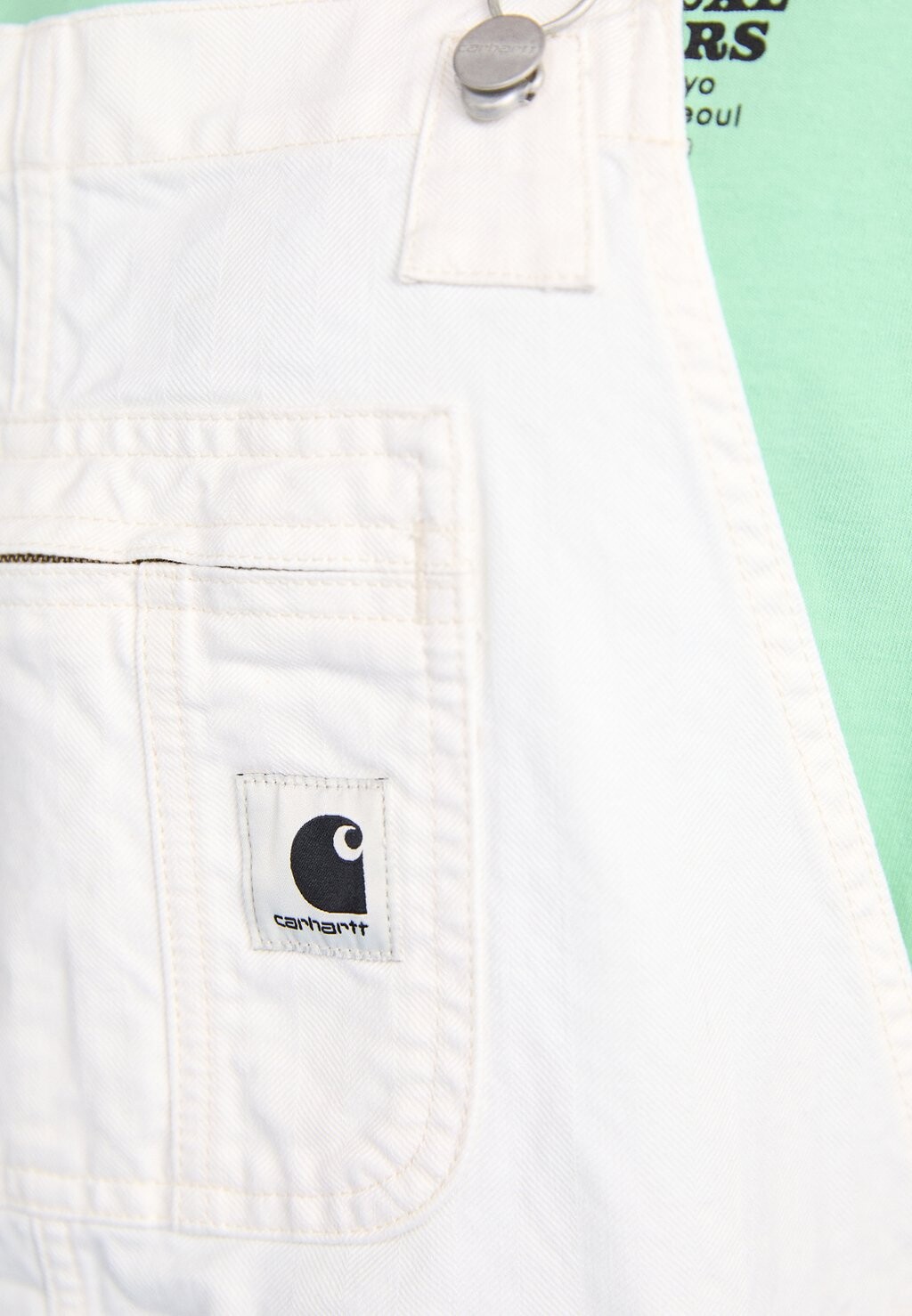 

Брюки-уздечки Norris Bib Overall Carhartt WIP, кремовый