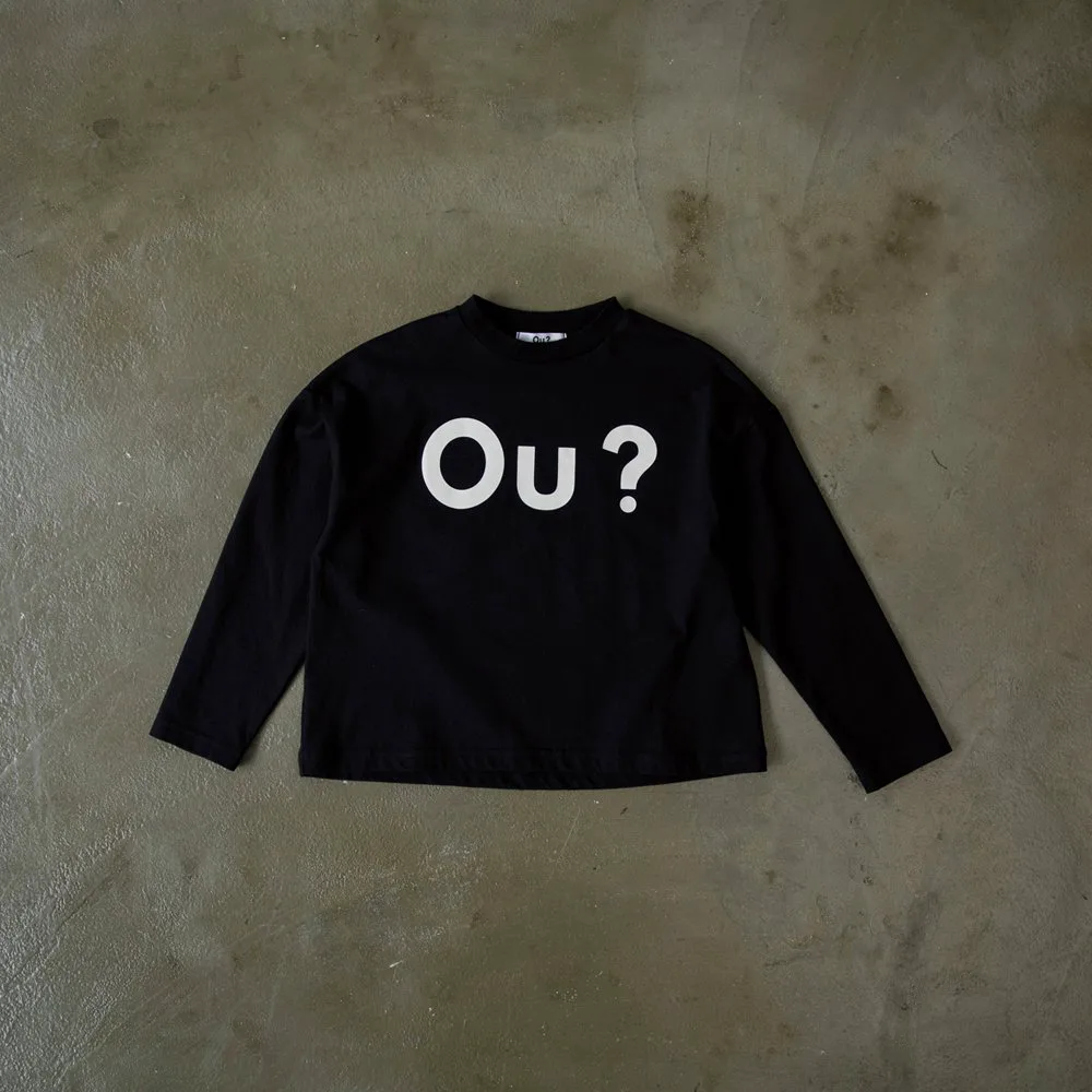 Футболка с длинными рукавами с большим логотипом Ou? Branshes, black