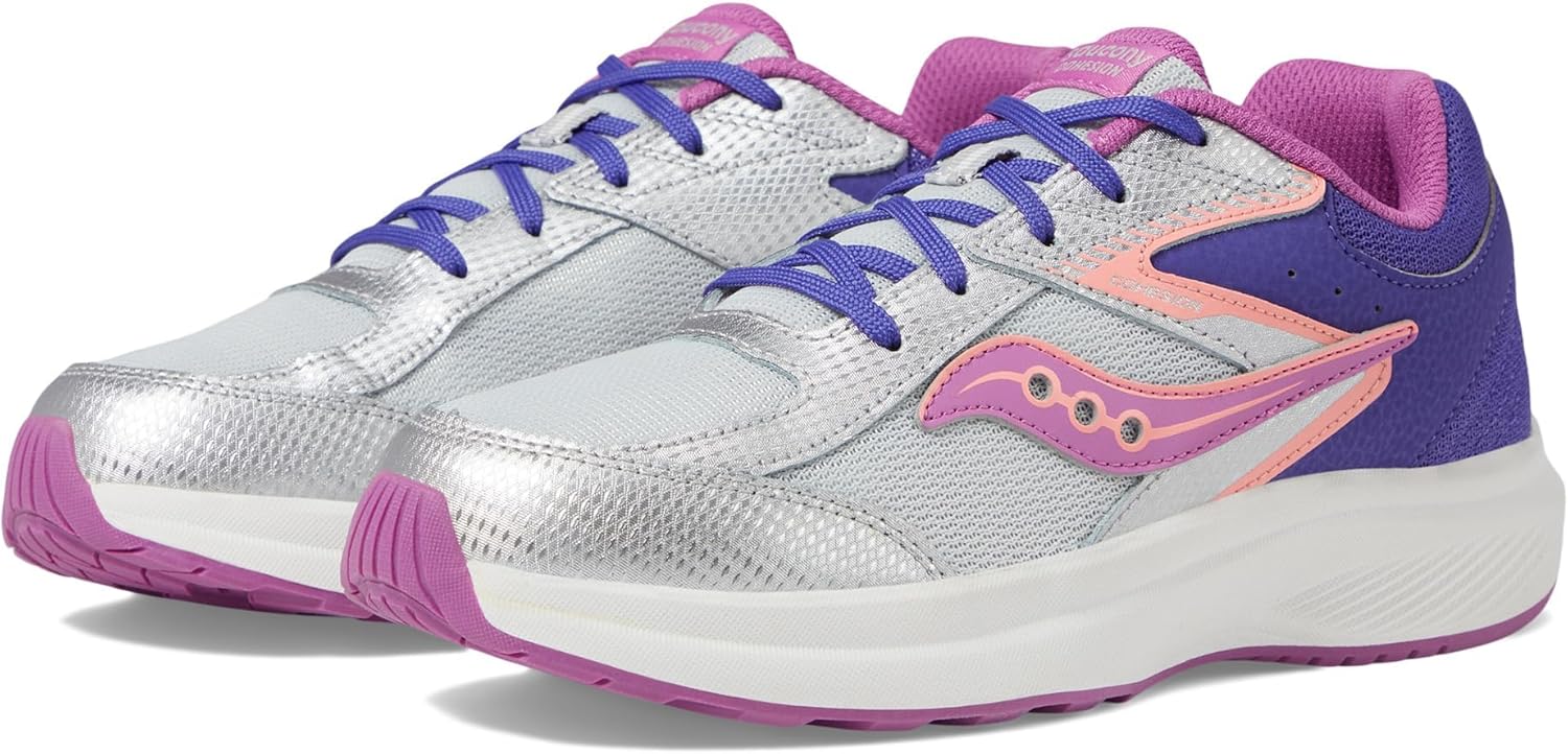 

Детские кроссовки Cohesion для мальчиков и девочек Saucony, фиолетовый/розовый