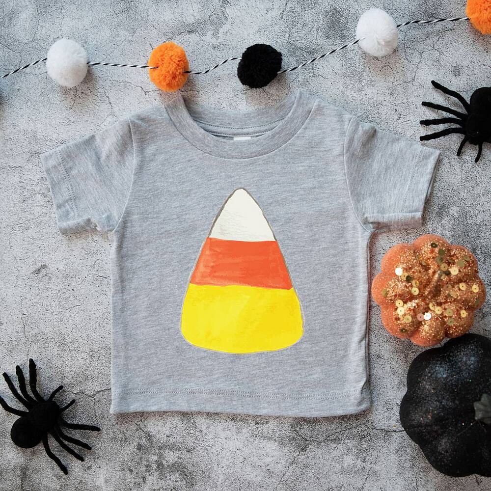 Молодежная футболка с короткими рукавами и графическим рисунком Candy Corn, акварелью The Juniper Shop, черный — фото 2