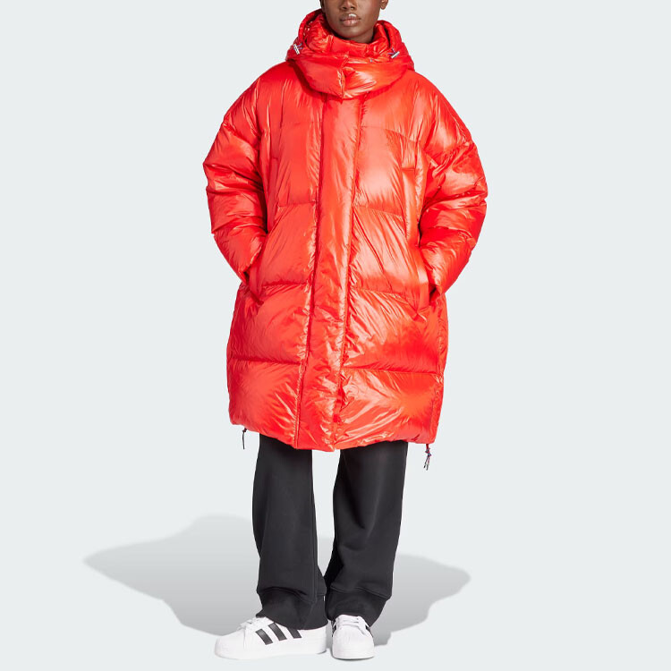 Kadın Kırmızı Mont Пуховик женский ярко-красный Adidas Originals — фото 2