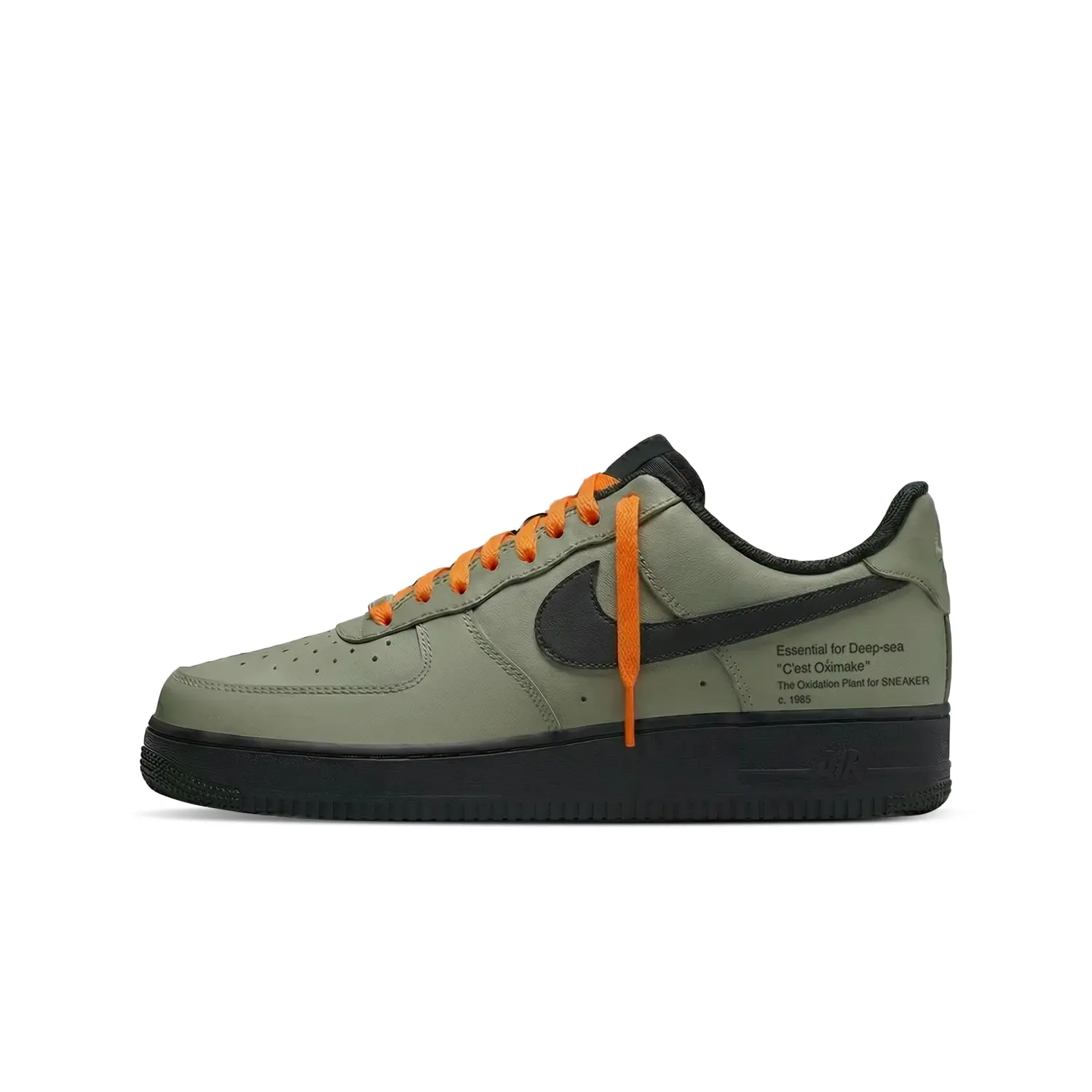 

Nike Air Force 1 высота увеличивающая устойчивая к истиранию противоскользящая низкая верхняя часть кроссовки для скейтбординга unisex black orange green