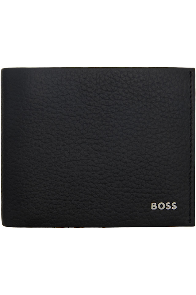 

Кошелёк со складывающимся логотипом и надписью Boss, черный