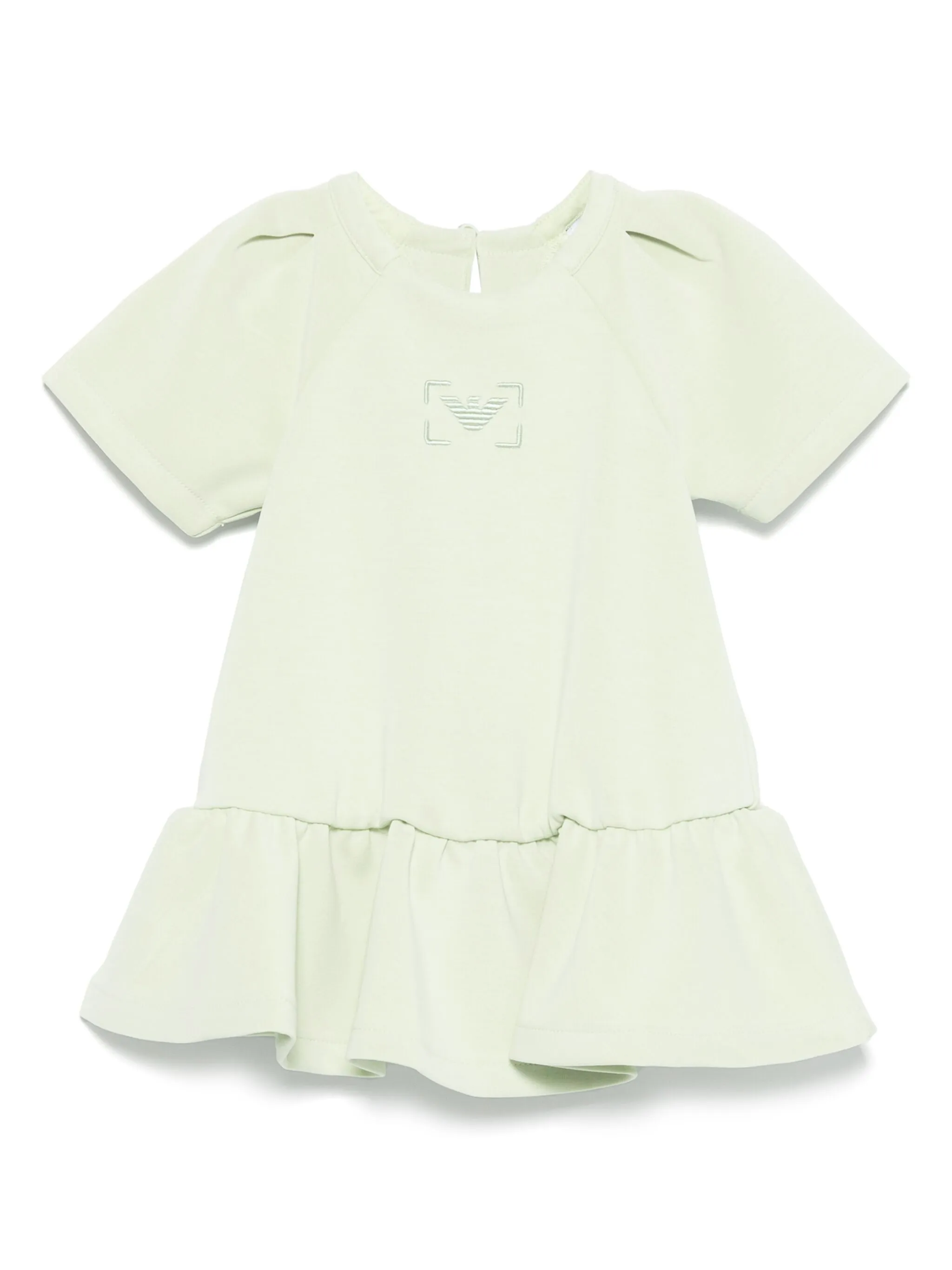 

Платье с вышитым логотипом Emporio Armani Kids, зеленый