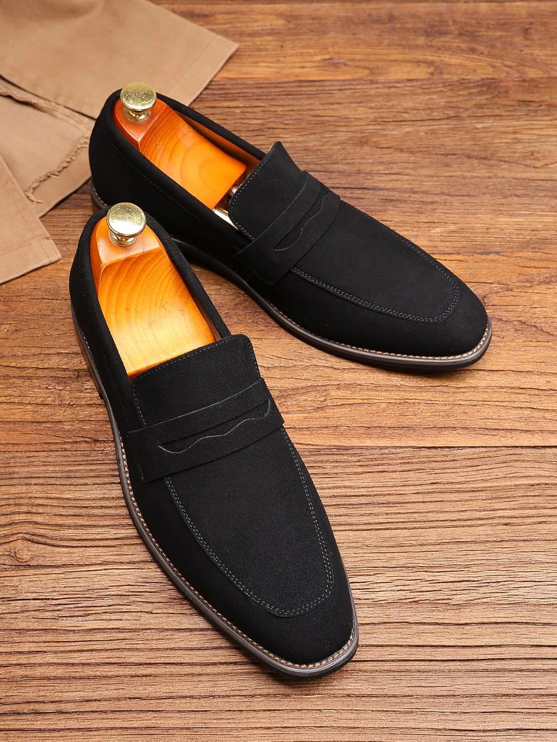 Лоферы кожаные Classic British Loafers, Black SJIUTLYUE — фото 3