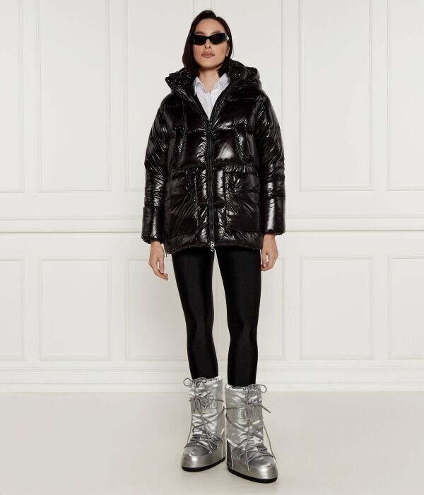Дутики женские зимние Moon Boot  высокие, серебряный — фото 2