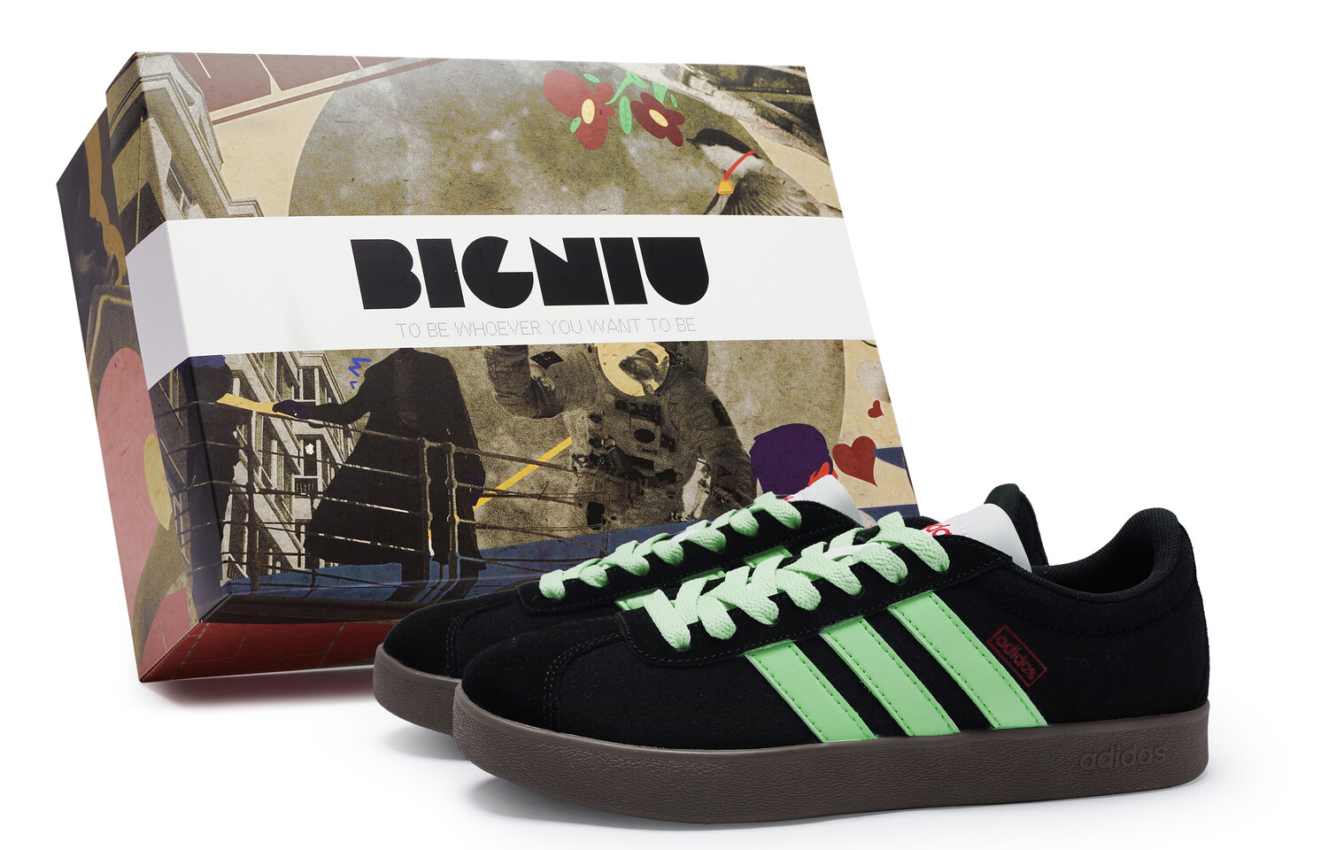 

Кроссовки adidas neo Skateboarding Shoes Unisex Low-top Green, черный/зеленый