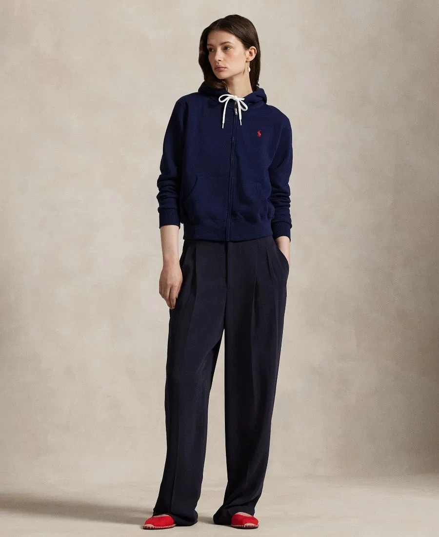 Женская флисовая толстовка на молнии Polo Ralph Lauren, Cruise Navy — фото 2