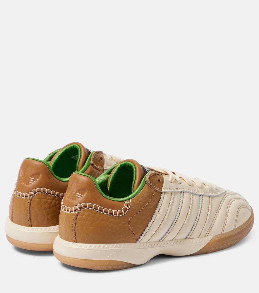 Кожаные кроссовки Wales Bonner Samba Adidas, Wonderwhite/Rawdesert/Crewgree — фото 3