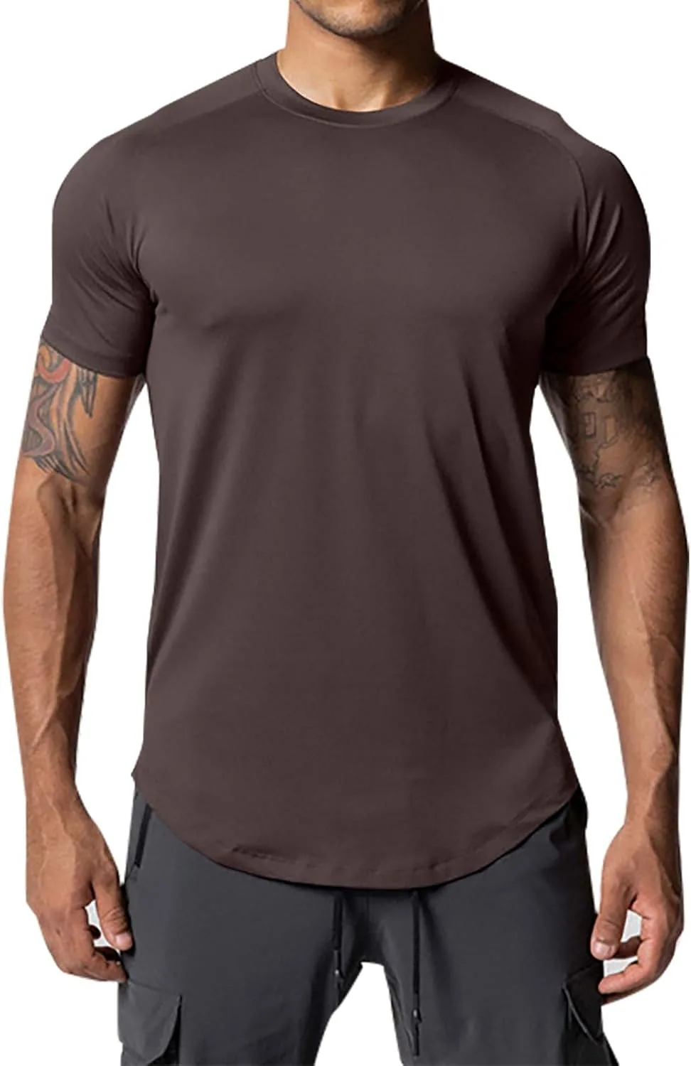 

Мужская футболка с коротким рукавом Sport Fitness круглый вырез Quick Drying Breathable для тренировок