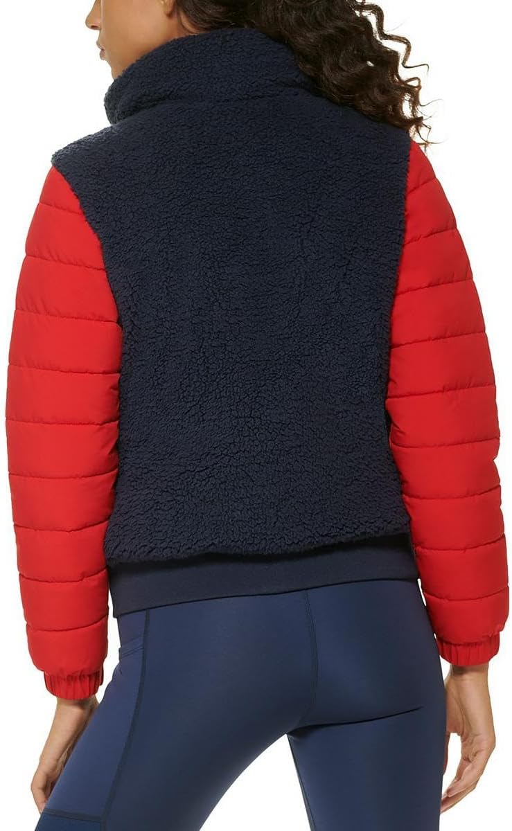 Женская укороченная куртка-жилет Active с застежкой-молнией Tommy Hilfiger, Navy/Rich Red — фото 2