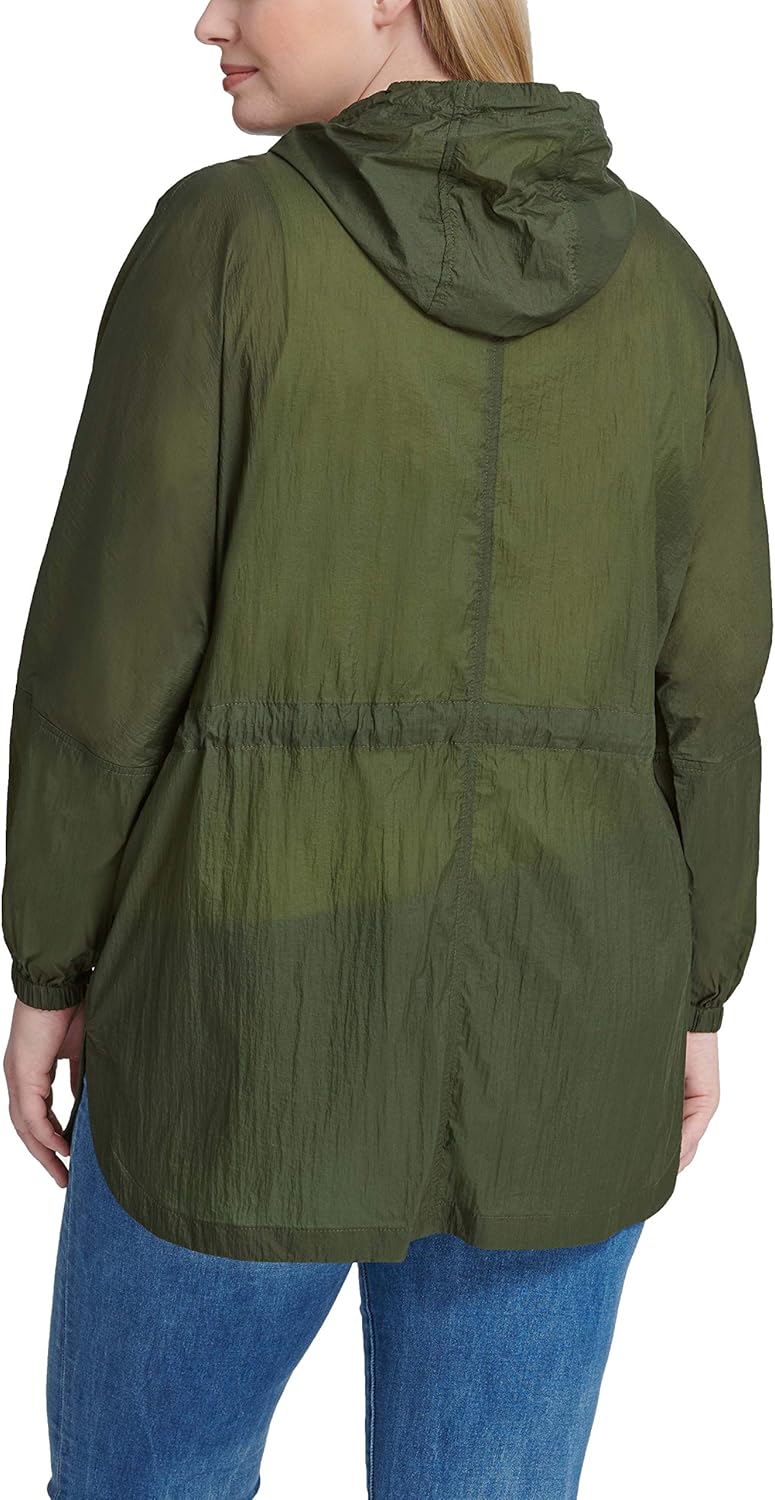 Levi's Женская легкая ветровка с капюшоном и затяжкой на талии, Army Green — фото 2