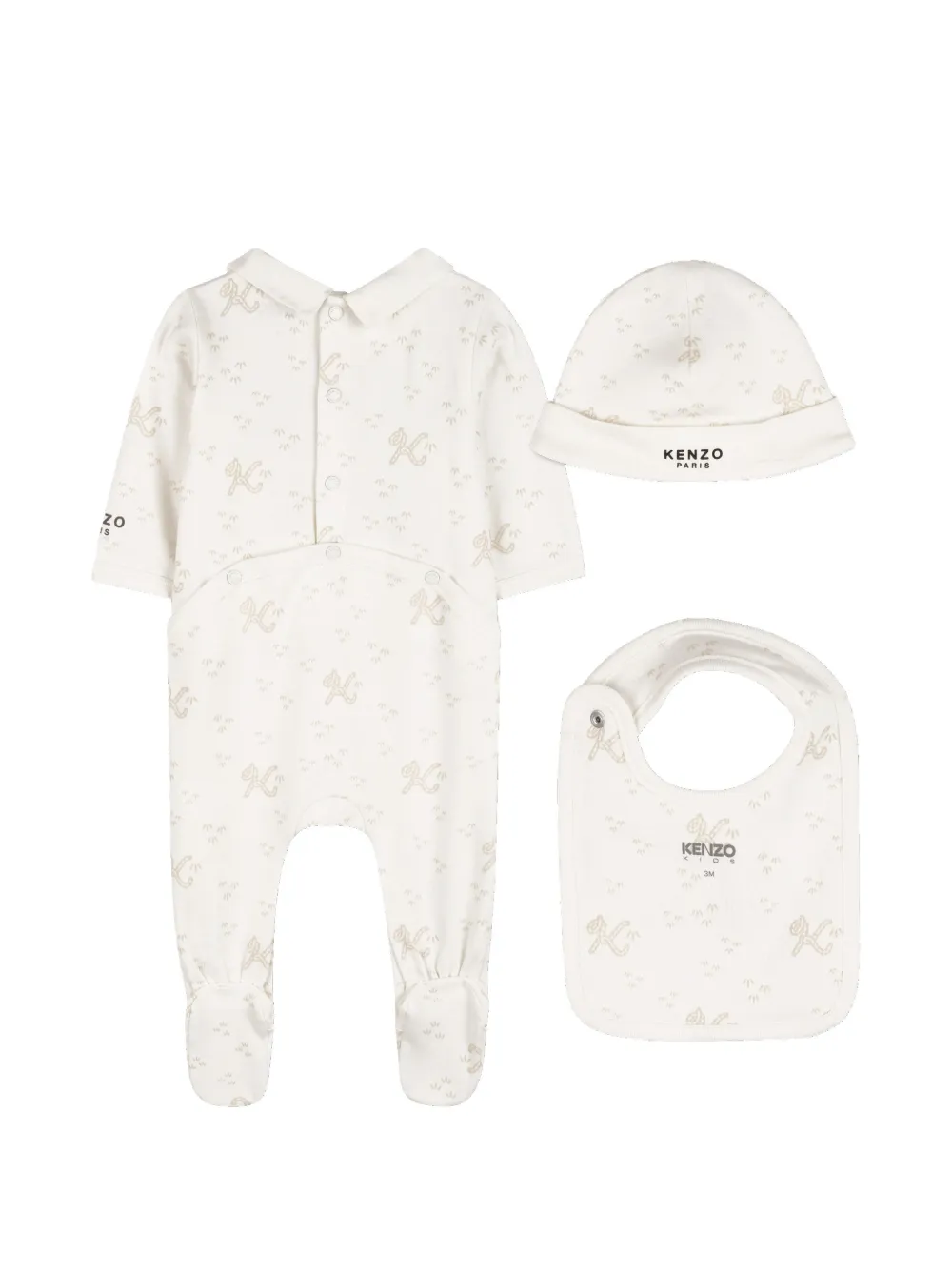 Комплект боди с логотипом Kenzo Kids, белый — фото 2