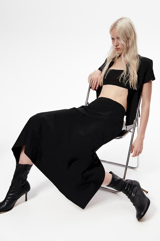 

Юбка макси из джерси H&M, черный