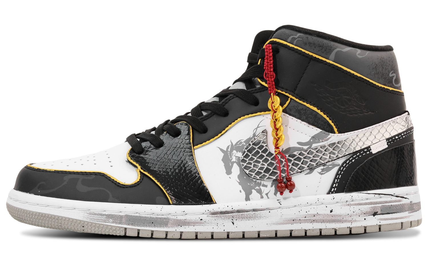 

Мужские баскетбольные кроссовки Air 1 Ryoma Spirit Mid top Vintage Jordan, черный