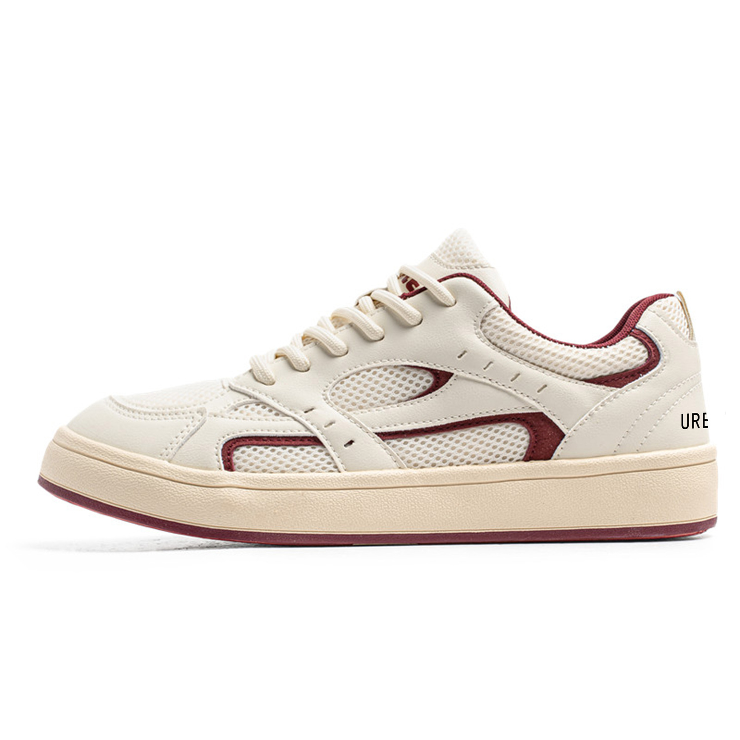 

URBAN AUTHENTIC Износостойкие легкие дышащие низкие скейтерские кроссовки для мужчин с эффектом увеличения роста - бежево-бордовые, цвет Beige Burgundy