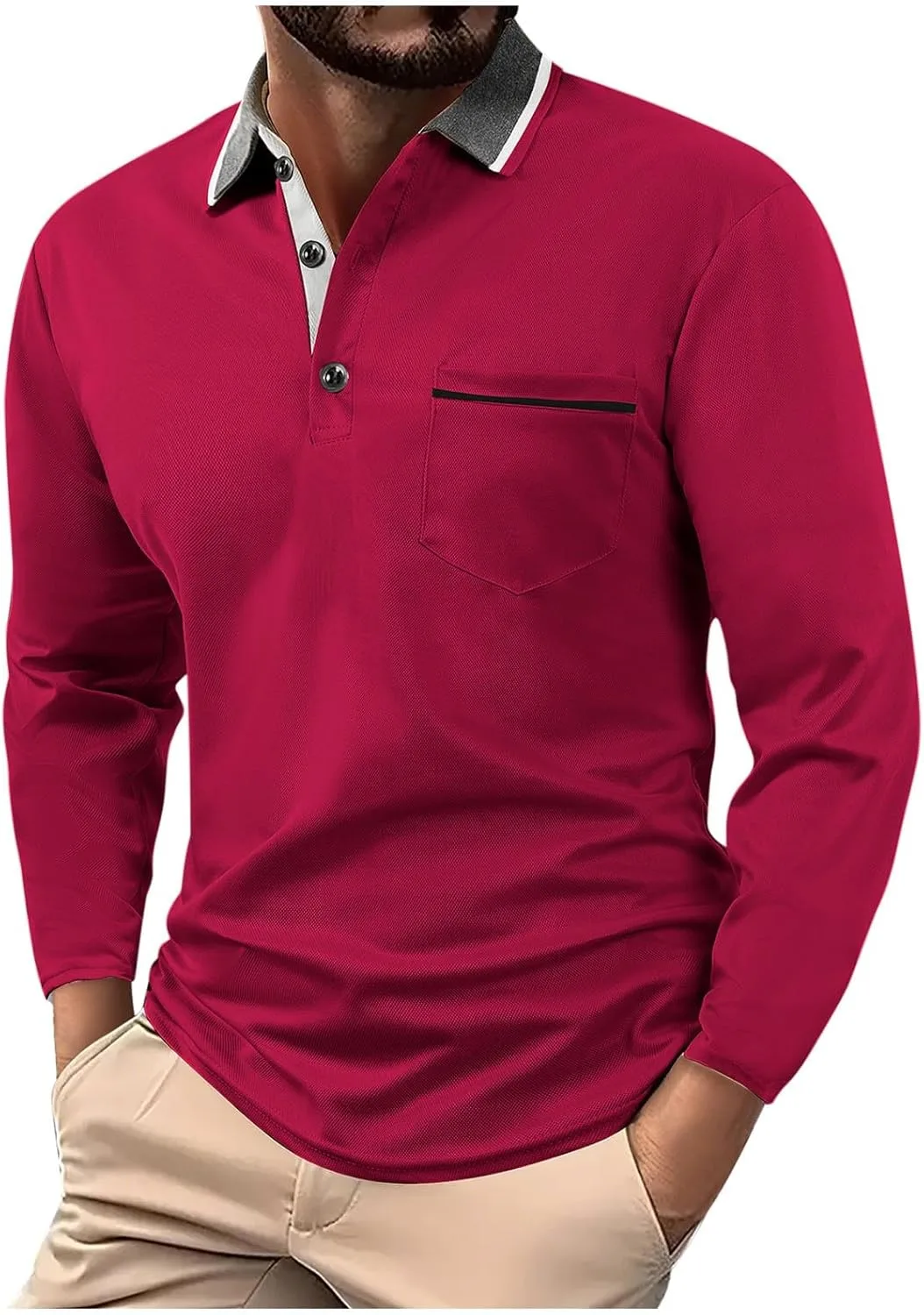 

Футболка-поло для мужчин Color Block Slim Fit