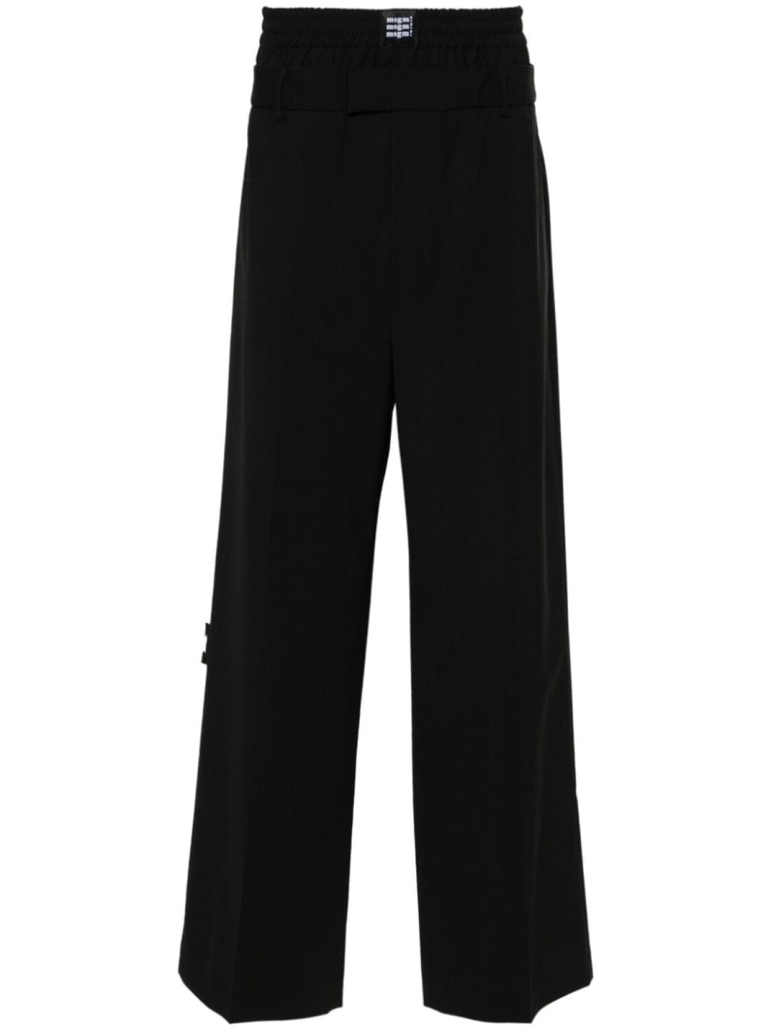 

MSGM брюки строгого кроя с двойным поясом, черный