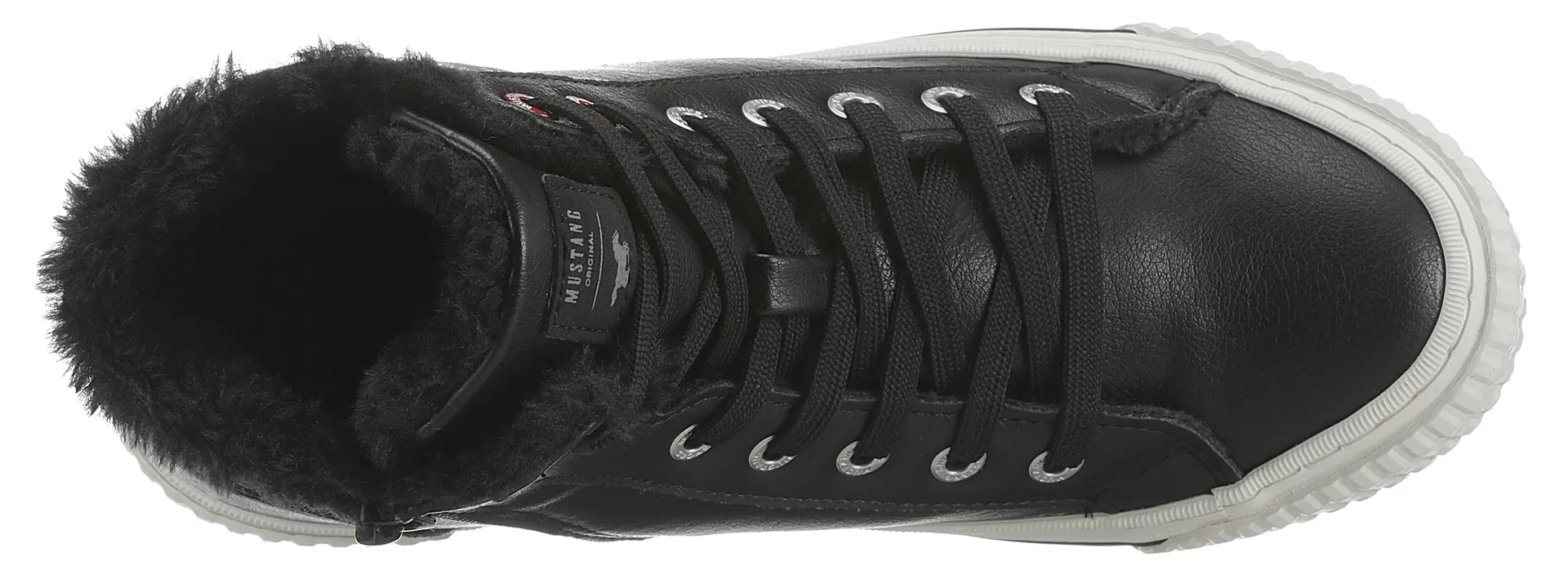 Зимние ботинки Mustang Shoes на платформе, черный — фото 4