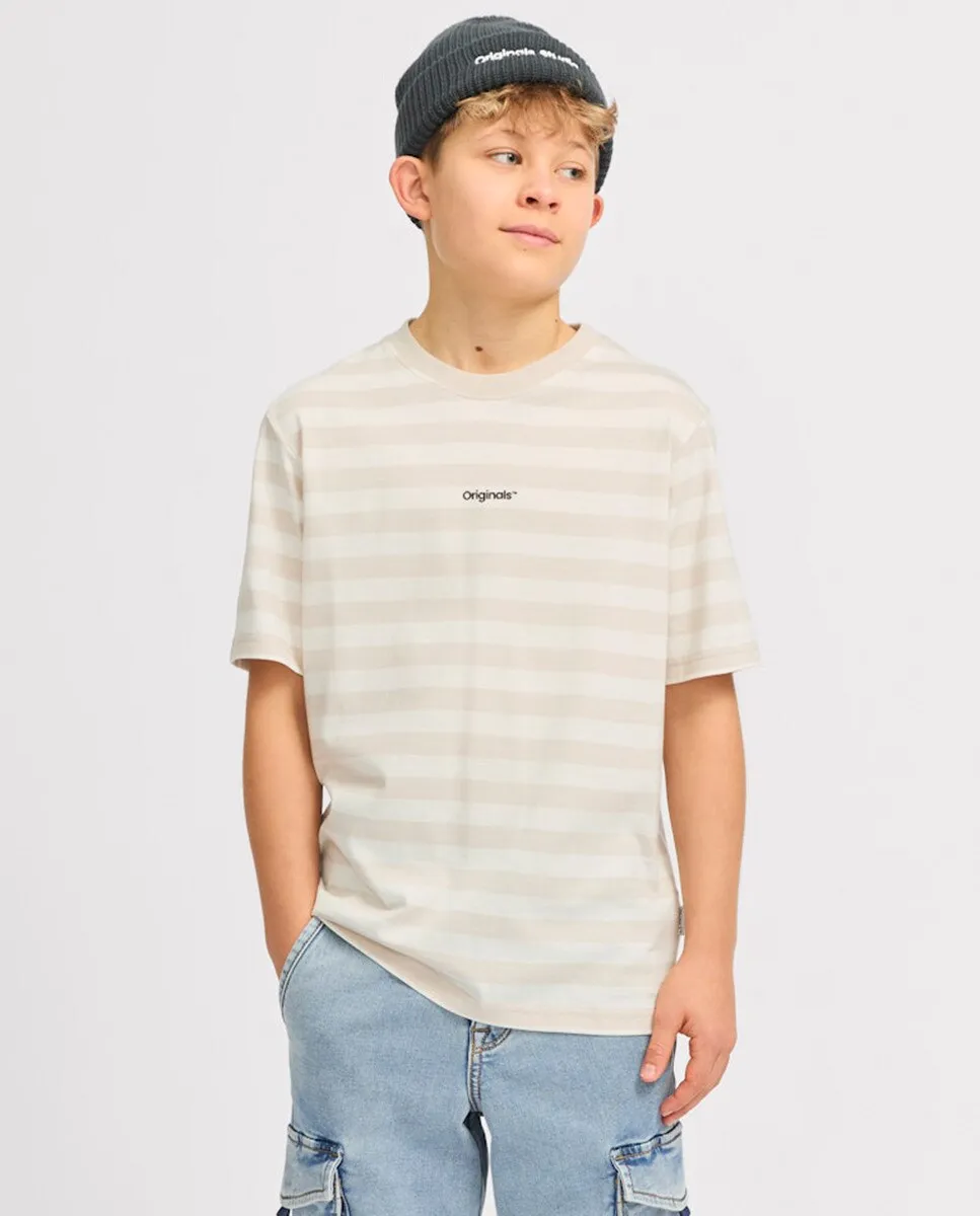 

Футболка для мальчика с короткими рукавами и принтом спереди Jack & Jones, бежевый