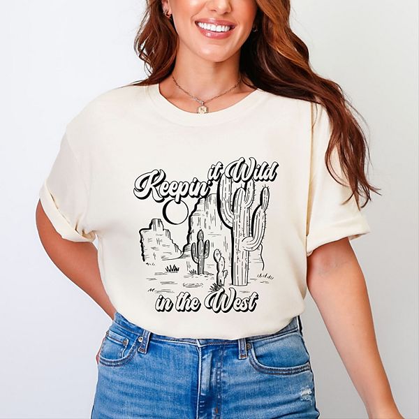 

Футболка Keepin it wild in the west garment dyed Simply Sage Market, Ivory, Зеленый, Футболка Keepin it wild in the west garment dyed Simply Sage Market, Ivory