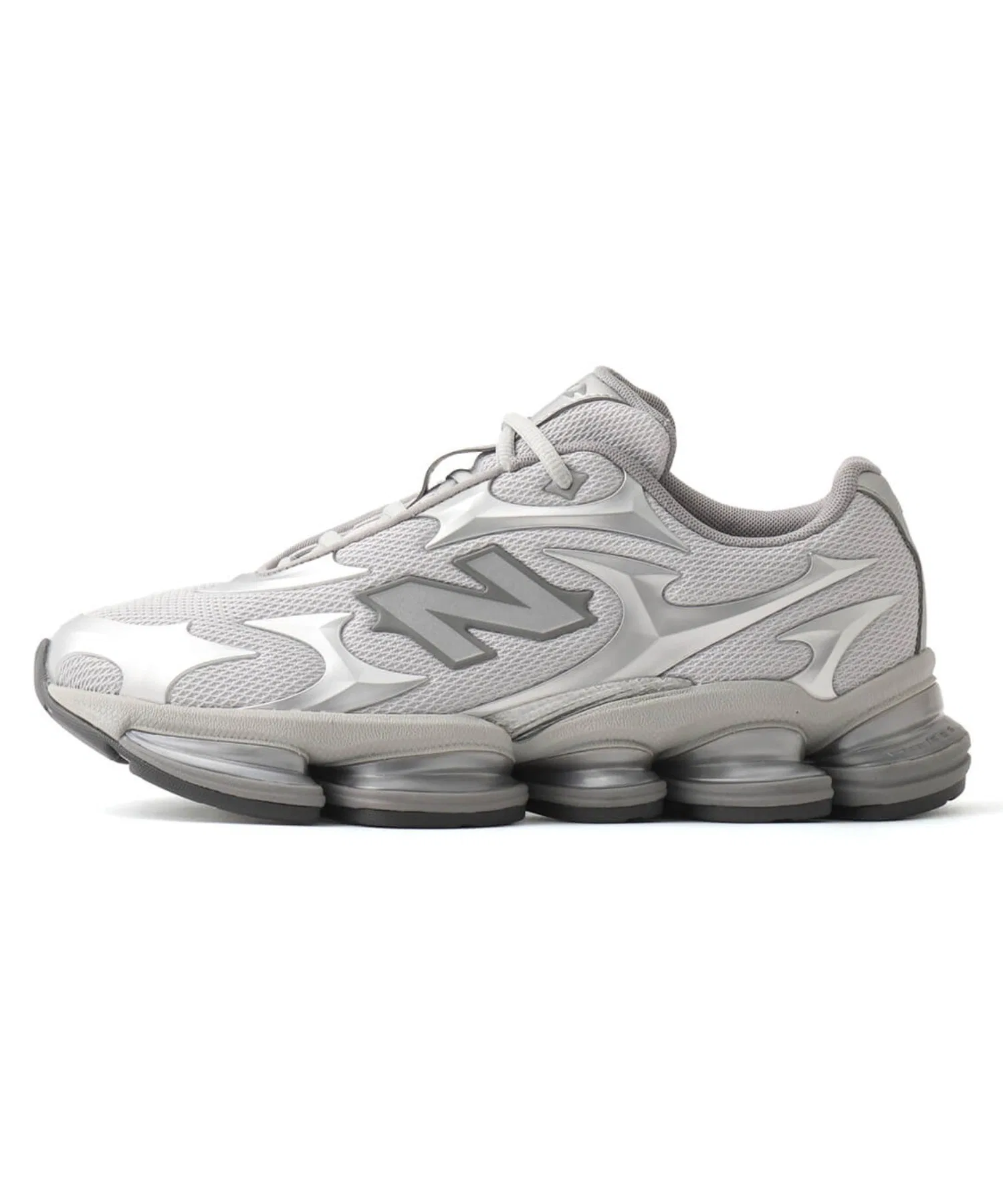 Унисекс кроссовки из синтетической кожи и сетки New Balance U20005UW серебряные — фото 4