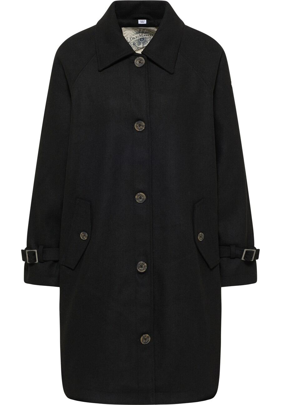 

Тренч DreiMaster Vintage Between-Seasons Coat, черный