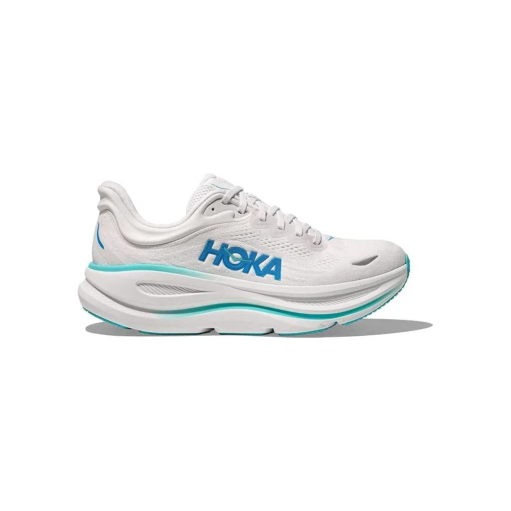 Мужские беговые кроссовки Hoka Bondi 9 - бело-синие
