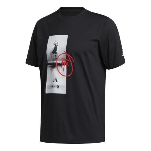 

Футболка tmac logo basketball sports short sleeve black Adidas, черный