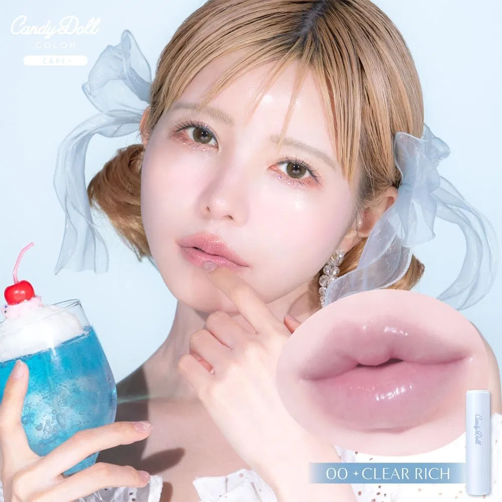 Помада-бальзам для губ с голубым оттенком CandyDoll Moisture Lipstick, прозрачный, 1 шт — фото 2