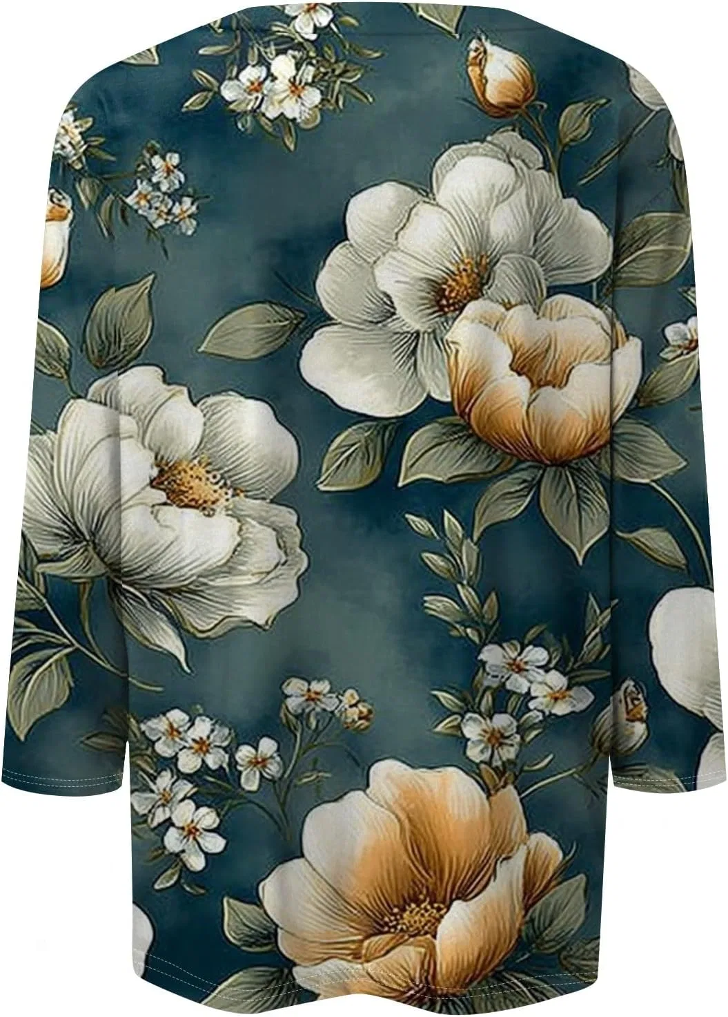 Блуза с рукавом 3/4, женская, повседневная, 3-dark Green — фото 3