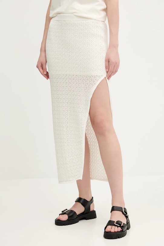 

Хлопковая юбка Abercrombie & Fitch, бежевый