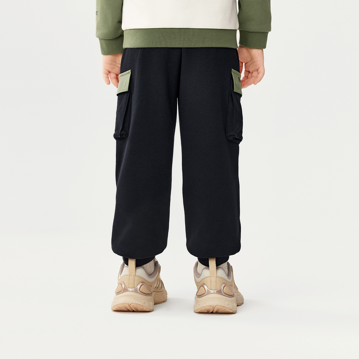 Детские вязаные спортивные штаны Peter Rabbit FW25 для детей 3-7 лет FILA KIDS, синий — фото 4