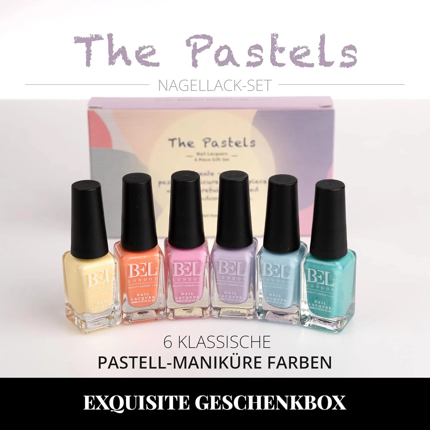 Набор пастельных лаков для ногтей BEL London The Pastels, 6 цветов Bl, Pastel — фото 4
