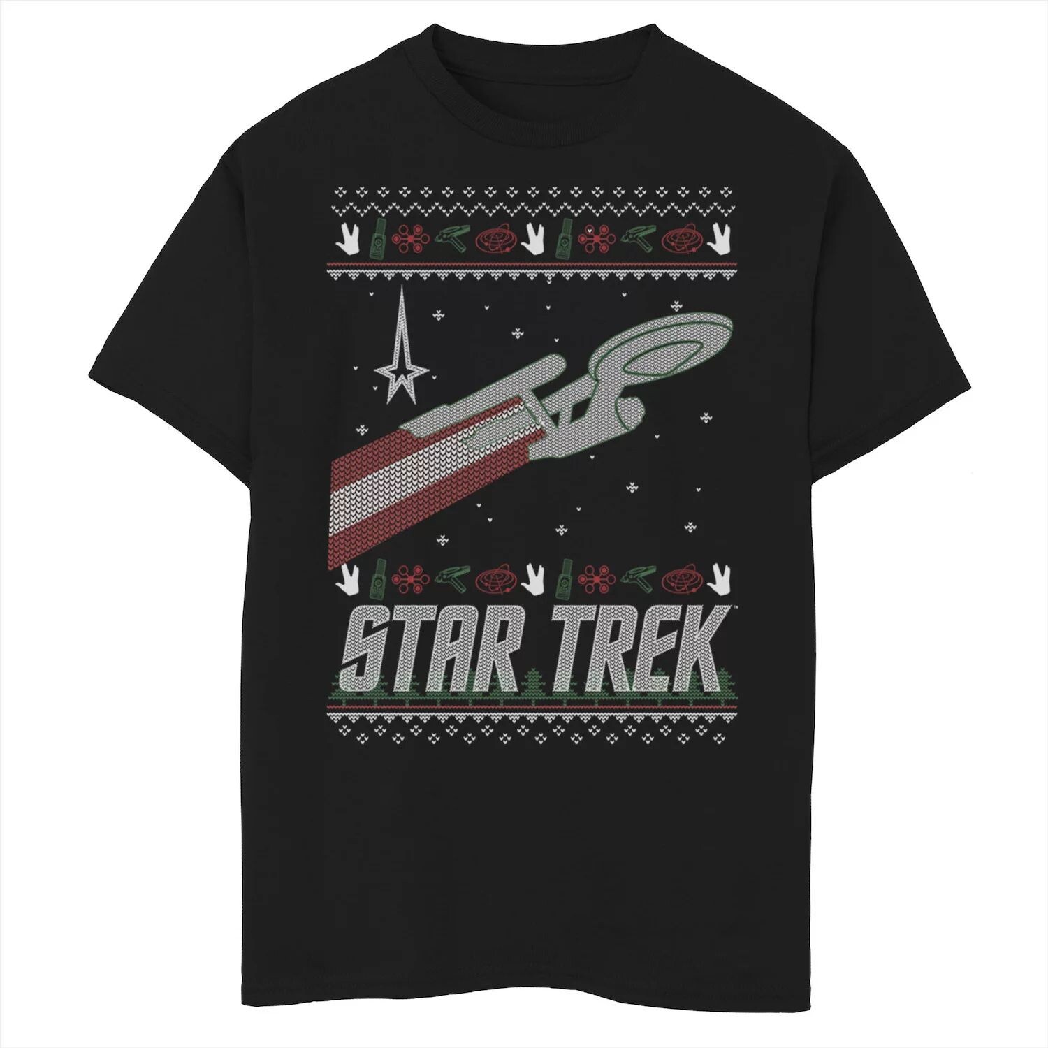 

Футболка с графическим рисунком Star Trek Original Series для мальчиков 8–20 лет Holiday Enterprise Licensed Character